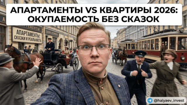 Апартаменты vs квартиры 2026: окупаемость аренды в Москве и Петербурге без сказок из рекламы